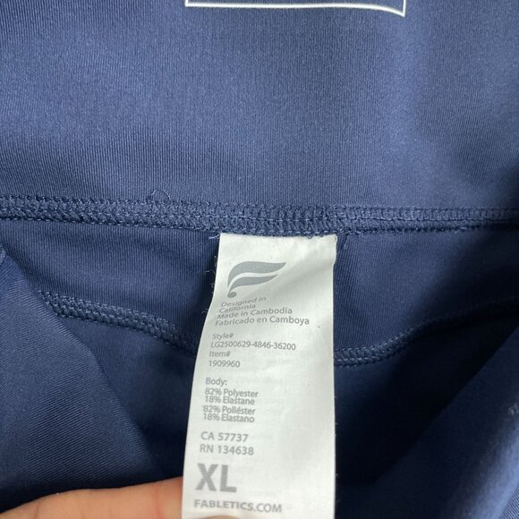 NWOT Fabletics Tight Women's XL Navy Blue High Waisted Leggings With Side Pocket - Picture 7 of 10
